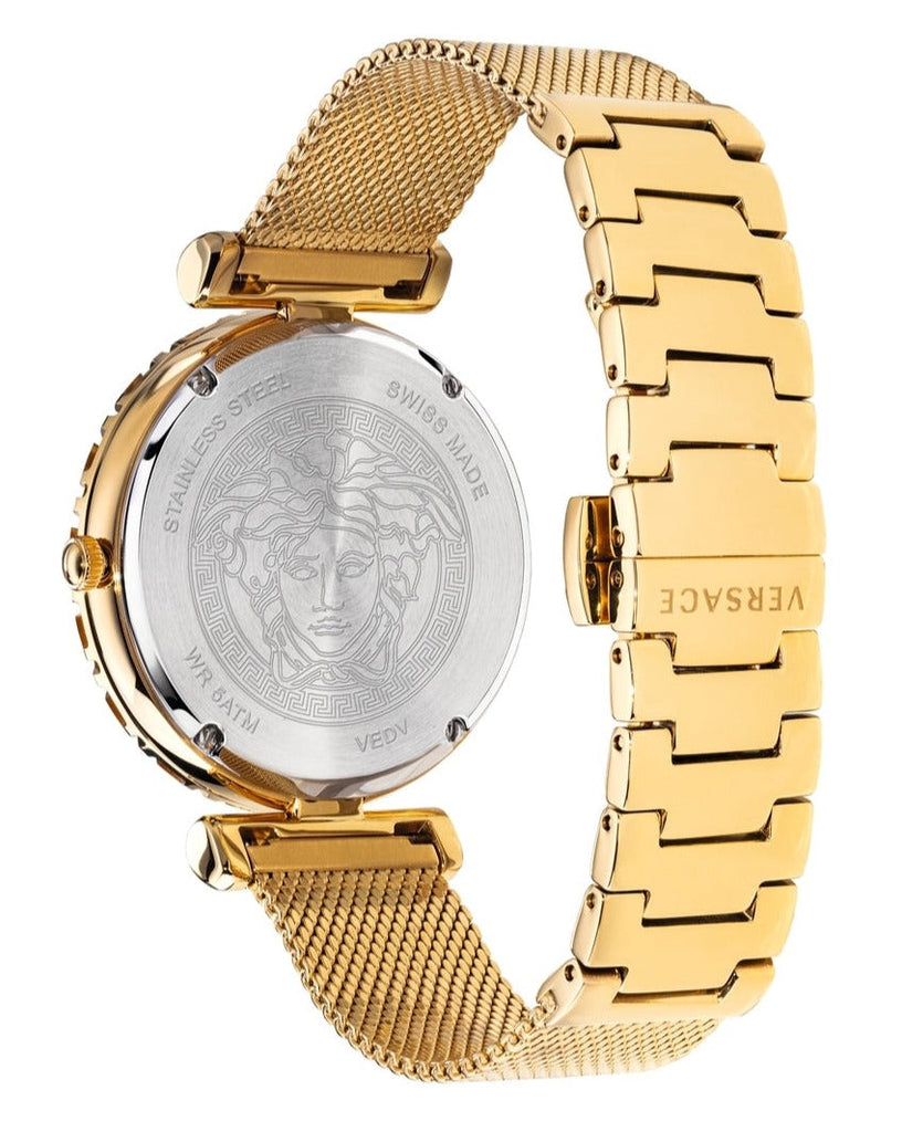 Versace Palazzo Empire Greca Green Dial Gold Mesh Bracelet Watch for Women - VEDV00819 Buy Now By Versace