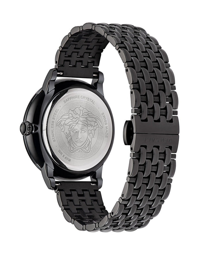Versace Palazzo Empire Quartz Black Dial Black Steel Strap Watch For Men - VEDB00518 Buy Now By Versace