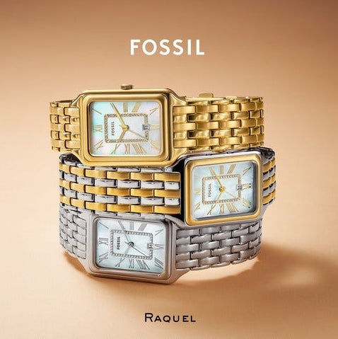 Fossil Raquel Three Hand Mother of Pearl Dial Two Tone Steel Strap Watch For Women - ES5305 Buy Now By Fossil