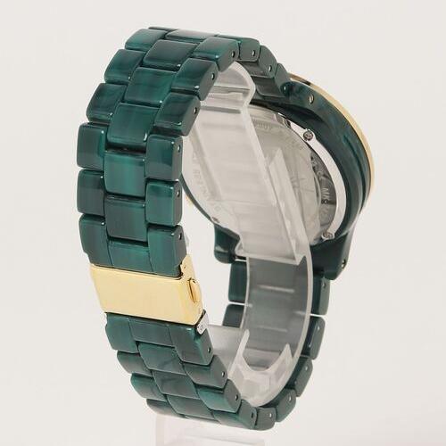 Michael Kors Runway Chronograph Green Dial Green Steel Strap Watch for Women - MK7422 Buy Now By Michael Kors