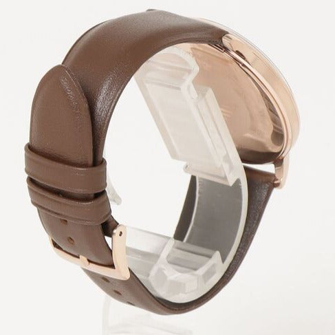 Emporio Armani Minimalist Quartz White Dial Brown Leather Strap Watch For Men - AR11572 Buy Now By Emporio Armani