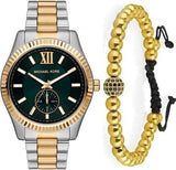 Michael Kors Lexington Quartz Green Dial Two Tone Steel Strap Watch For Men - MK9063 Buy Now By Michael Kors