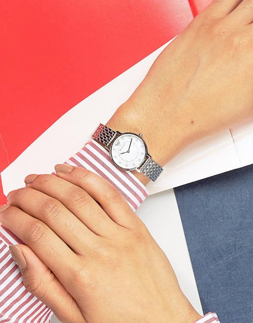 Emporio Armani Kappa Mother of Pearl Dial Silver Mesh Bracelet Watch For Women - AR2511 Buy Now By Emporio Armani