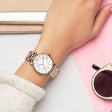 Marc Jacobs Roxy White Dial Rose Gold Steel Strap Watch for Women - MJ3523 Buy Now By Marc Jacobs