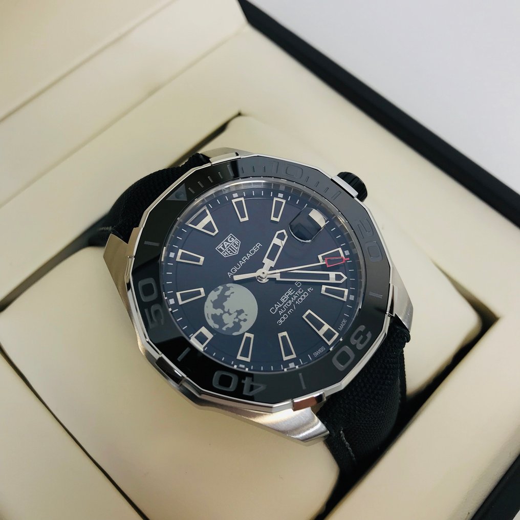 Tag Heuer Aquaracer Moon Black Dial Watch for Men - WAY201J.FC6370 Buy Now By Tag Heuer