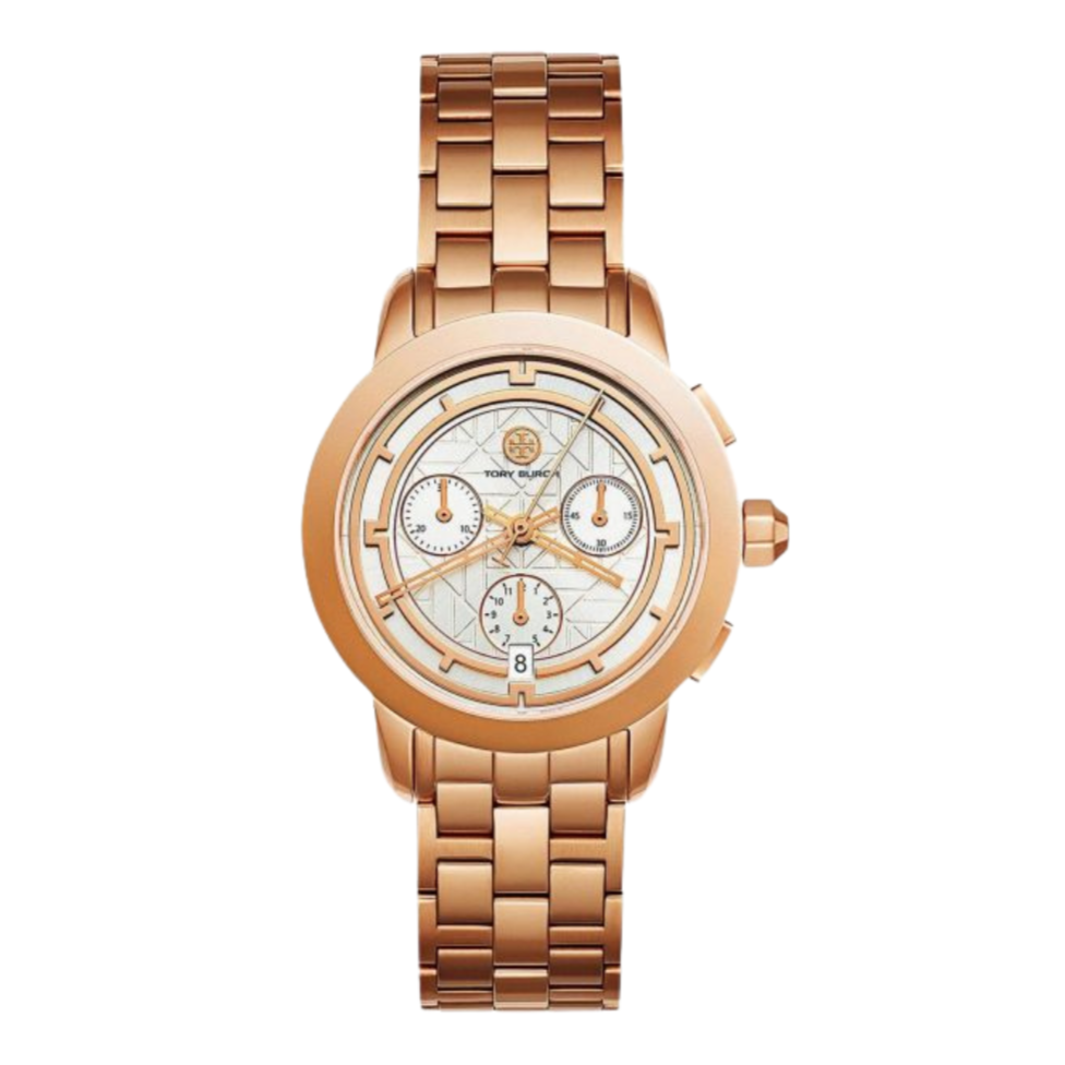 Tory Burch Classic Chronograph White Dial Rose Gold Steel Strap Watch for Women - TBW1033 Buy Now By Tory Burch