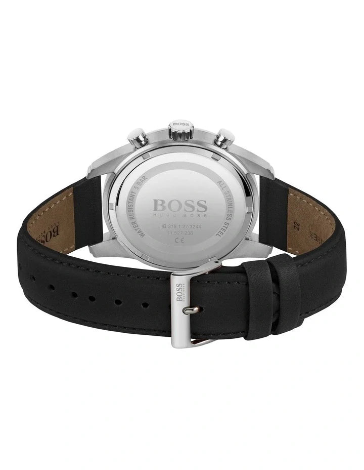 Hugo Boss Skymaster Black Dial Black Leather Strap Watch for Men - 1513782 Buy Now By Hugo Boss