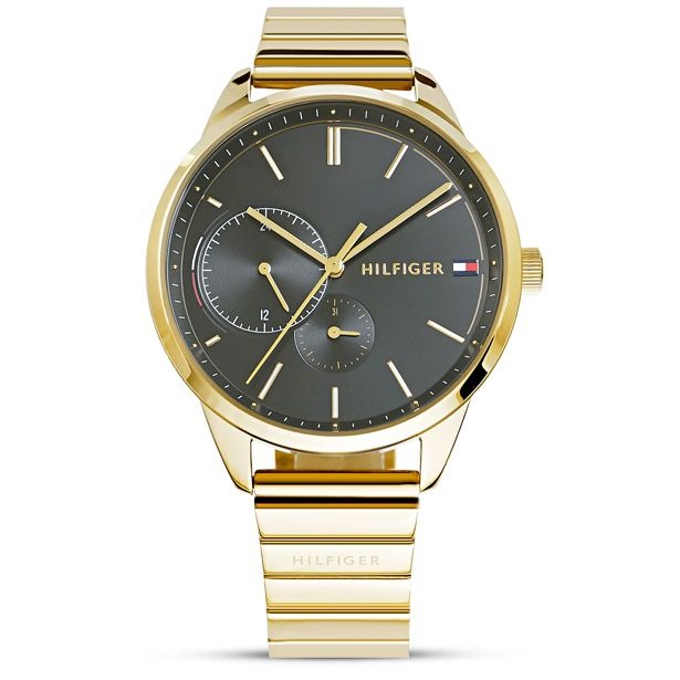 Tommy Hilfiger Brooke Black Dial Gold Steel Strap Watch for Women - 1782019 Buy Now By Tommy Hilfiger
