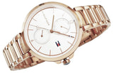Tommy Hilfiger Angela Quartz White Dial Rose Gold Steel Strap Watch for Women - 1782124 Buy Now By Tommy Hilfiger