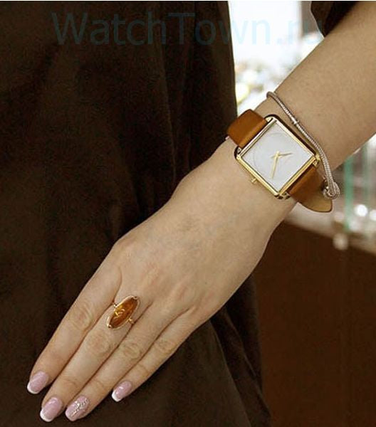 Michael Kors Lake White Dial Brown Leather Strap Watch For Women - MK2584 Buy Now By Michael Kors