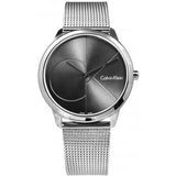 Calvin Klein Minimal Black Dial Silver Mesh Bracelet Watch for Men - K3M21123 Buy Now By Calvin Klein