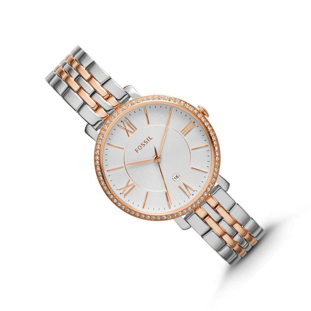 Fossil Jacqueline White Dial Two Tone Steel Strap Watch for Women - ES3634 Buy Now By Fossil