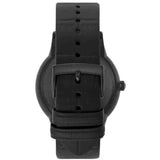 Emporio Armani Meccanico Automatic Black Dial Black Leather Strap Watch For Men - AR60042 Buy Now By Emporio Armani