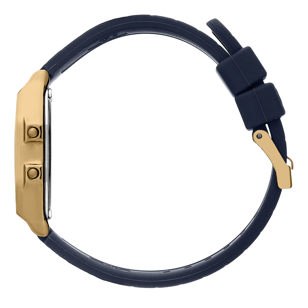 Guess Fuel Chronograph Blue Dial Blue Rubber Strap Watch for Men - W0802G2 Buy Now By Guess