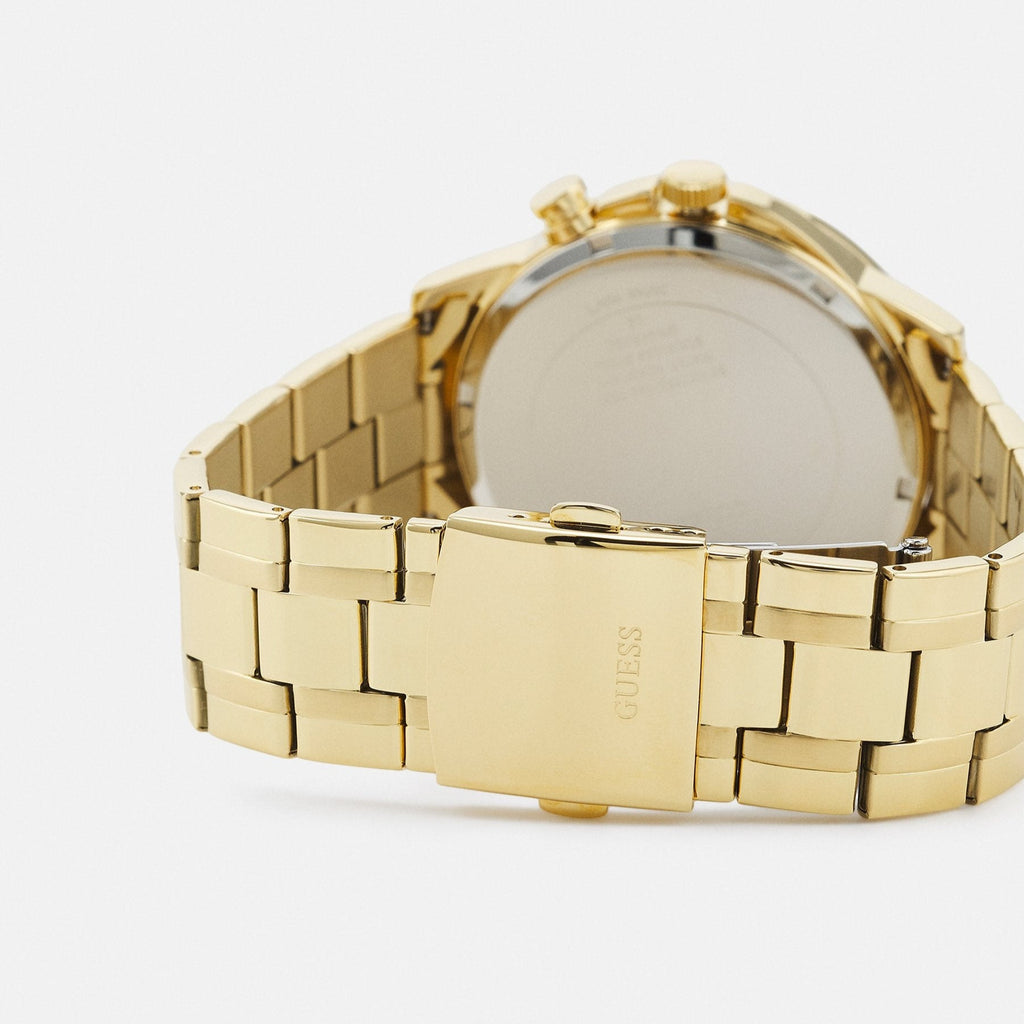 Guess Sunrise Chronograph Gold Dial Gold Steel Strap Watch For Women - W0330L1 Buy Now By Guess