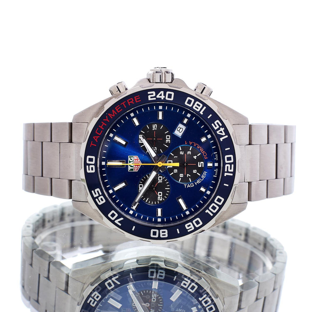 Tag Heuer Formula 1 Red Bull Racing Chronograph Blue Dial Silver Steel Strap Watch for Men - CAZ101AK.BA0842 Buy Now By Tag Heuer