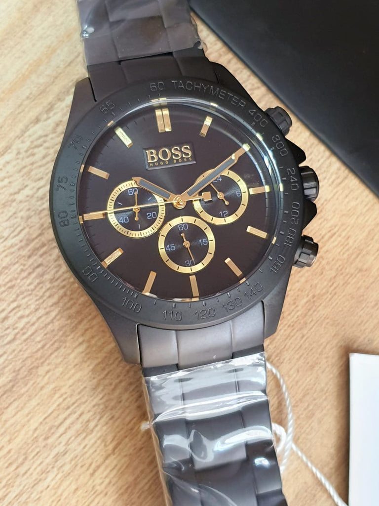 Hugo Boss Ikon Black Dial Black Steel Strap Watch for Men - 1513278 Buy Now By Hugo Boss