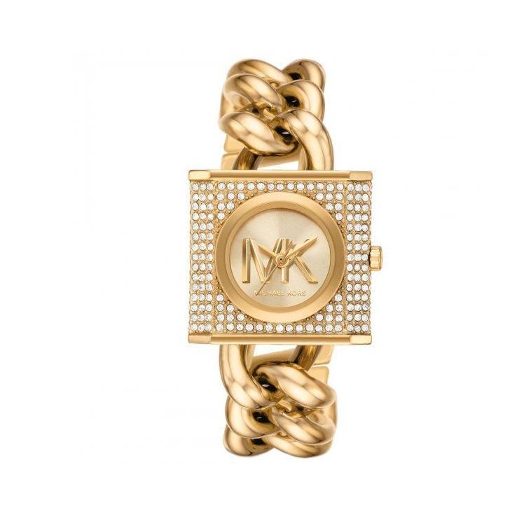 Michael Kors Chain Lock Pave Gold Dial Gold Steel Strap Watch For Women - MK4711 Buy Now By Michael Kors