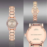 Burberry The City Diamonds Rose Dial Rose Gold Steel Strap Watch for Women - BU9225 Buy Now By Burberry