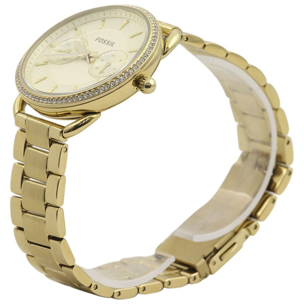 Fossil Tailor Gold Dial Gold Steel Strap Watch for Women - ES4263 Buy Now By Fossil