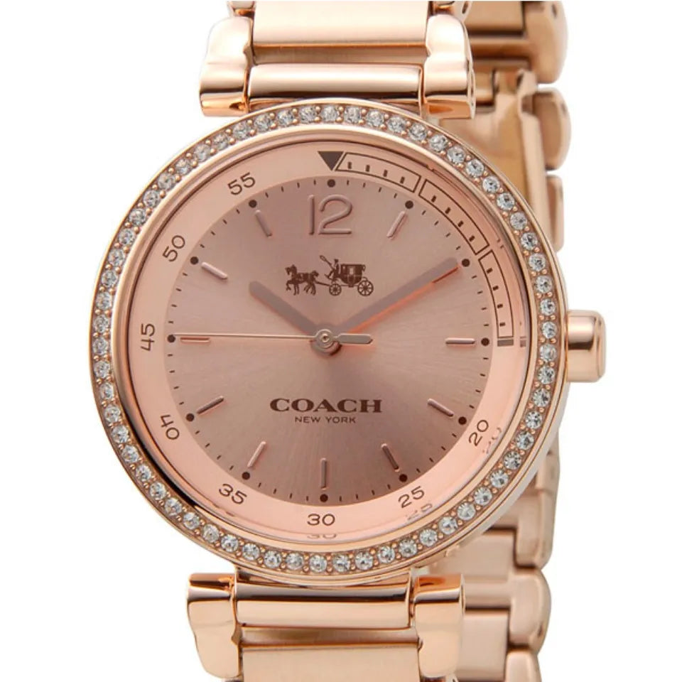 Coach Sports Rose Gold Dial Rose Gold Steel Strap Watch for Women - 14502200 Buy Now By Coach