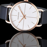 Calvin Klein Even White Dial Black Leather Strap Watch for Women - K7B216C6 Buy Now By Calvin Klein