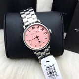 Marc Jacobs Baker Pink Dial Silver Steel Strap Watch for Women - MBM3280 Buy Now By Marc Jacobs