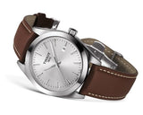 Tissot Gentleman Powermatic 80 Silicium Silver Dial Brown Leather Strap Watch For Men - T127.407.16.031.00 Buy Now By Tissot
