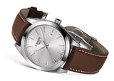 Tissot Gentleman Powermatic 80 Silicium Silver Dial Brown Leather Strap Watch For Men - T127.407.16.031.00 Buy Now By Tissot