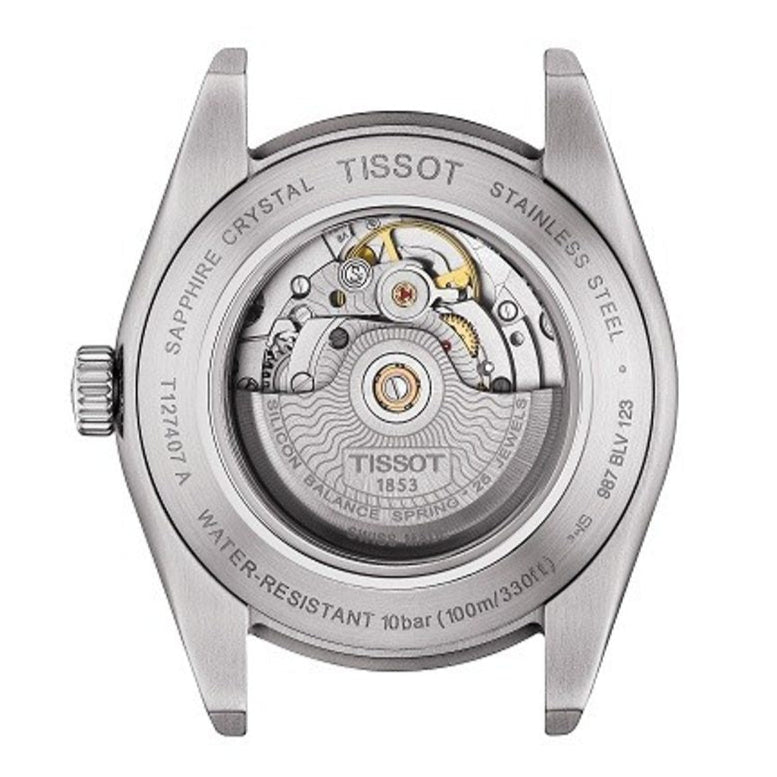 Tissot Gentleman Powermatic 80 Silicium Black Dial Black Leather Strap Watch For Men - T127.407.16.051.00 Buy Now By Tissot