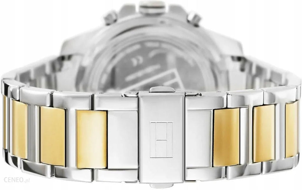 Tommy Hilfiger Decker Chronograph Black Dial Two Tone Steel Strap Watch for Men - 1791559 Buy Now By Tommy Hilfiger