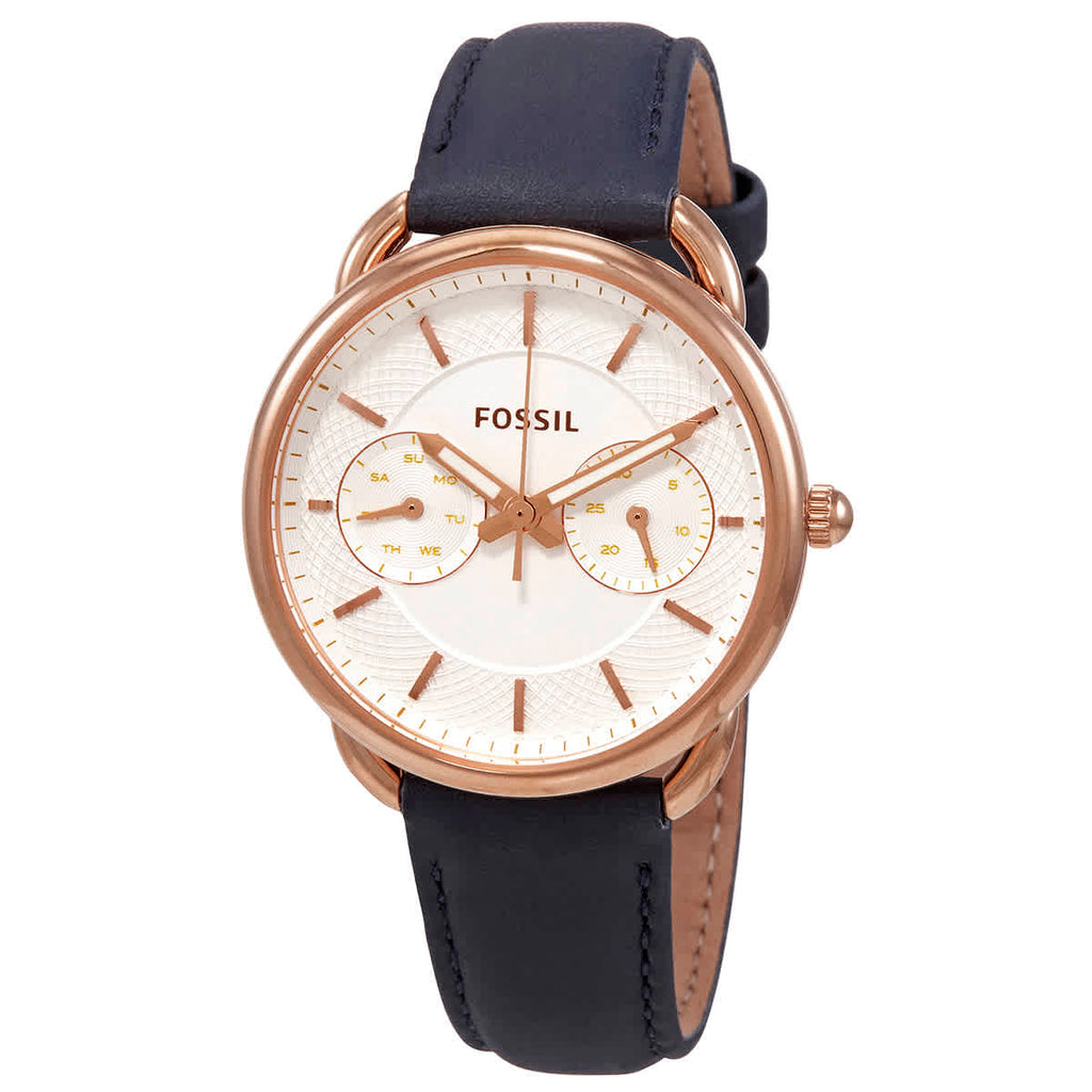 Fossil Tailor White Dial Blue Leather Strap Watch for Women - ES4260 Buy Now By Fossil