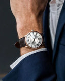 Tissot Carson Premium Powermatic 80 Silver Dial Brown Leather Strap Watch For Men - T122.407.36.033.00 Buy Now By Tissot