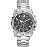 Guess Commander Chronograph Black Dial Silver Steel Strap Watch for Men - GW0056G1 Buy Now By Guess