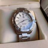 Tag Heuer Aquaracer Quartz White Dial Silver Steel Strap Watch for Men - WAY1111.BA0928 Buy Now By Tag Heuer