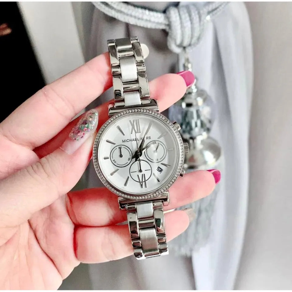 Michael Kors Sofie Quartz Silver Dial Silver Steel Strap Watch For Women - MK6575 Buy Now By Michael Kors