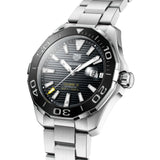 Tag Heuer Aquaracer Black Dial Silver Steel Strap Strap Watch for Men - WAY201A.BA0927 Buy Now By Tag Heuer