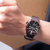 Seiko 5 Sport Automatic Brown Dial Brown Nylon Strap Watch For Men - SRPD85K1 Buy Now By Seiko