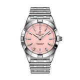 Breitling Chronomat 32 Diamonds Pink Dial Silver Steel Strap Watch for Women - A77310101K1A1 Buy Now By Breitling