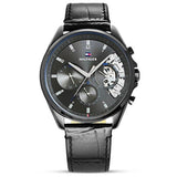 Tommy Hilfiger Baker Chronograph Black Dial Black Leather Strap Watch For Men - 1710452 Buy Now By Tommy Hilfiger