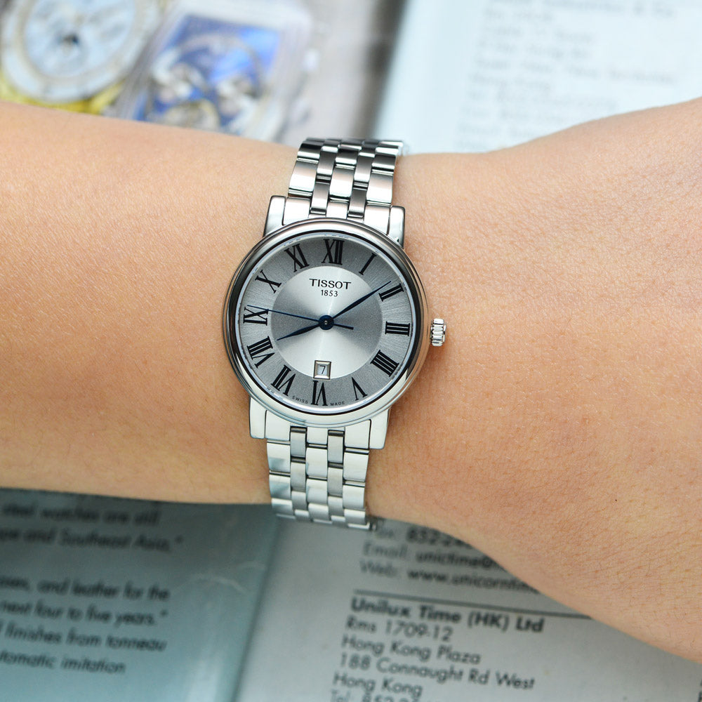 Tissot Carson Premium Lady Silver Dial Silver Steel Strap Watch For Women - T122.210.11.033.00 Buy Now By Tissot