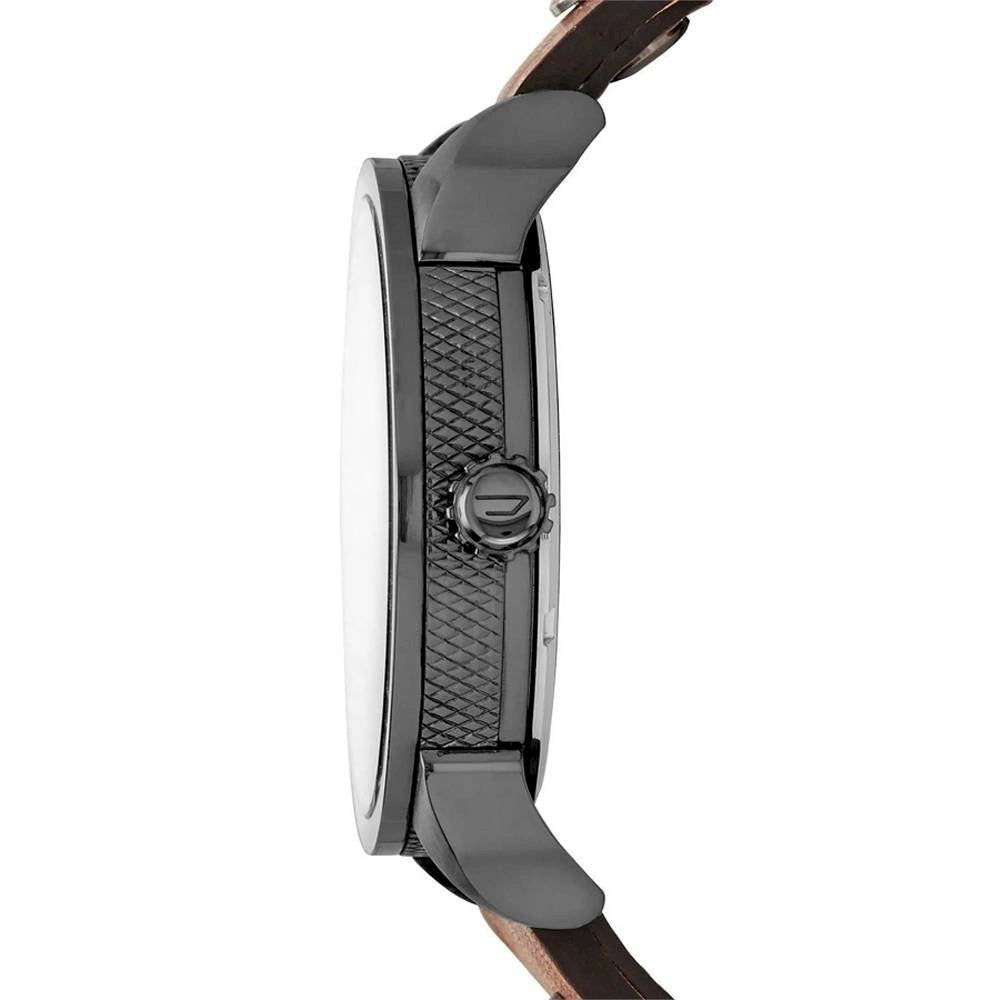 Diesel Mini Daddy Analog Blue Dial Brown Leather Strap Watch For Men - DZ7339 Buy Now By Diesel