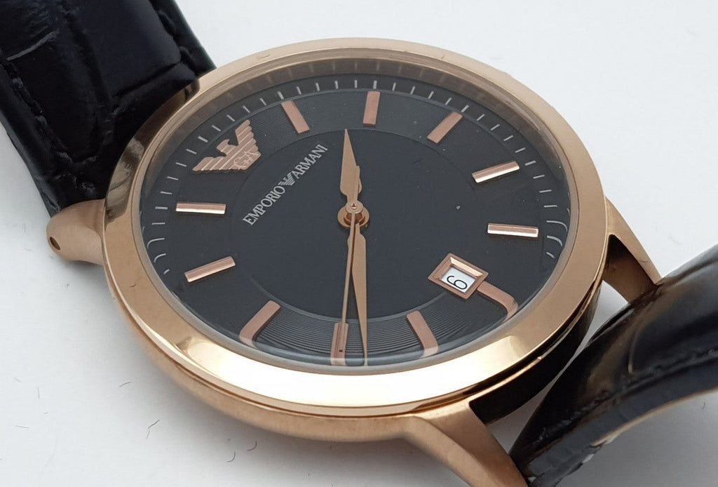 Emporio Armani Classic Black Dial Black Leather Strap Watch For Women - AR9022 Buy Now By Emporio Armani