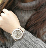 Burberry Chronograph Rose Gold Dial Beige Leather Strap Watch for Women - BU9704 Buy Now By Burberry