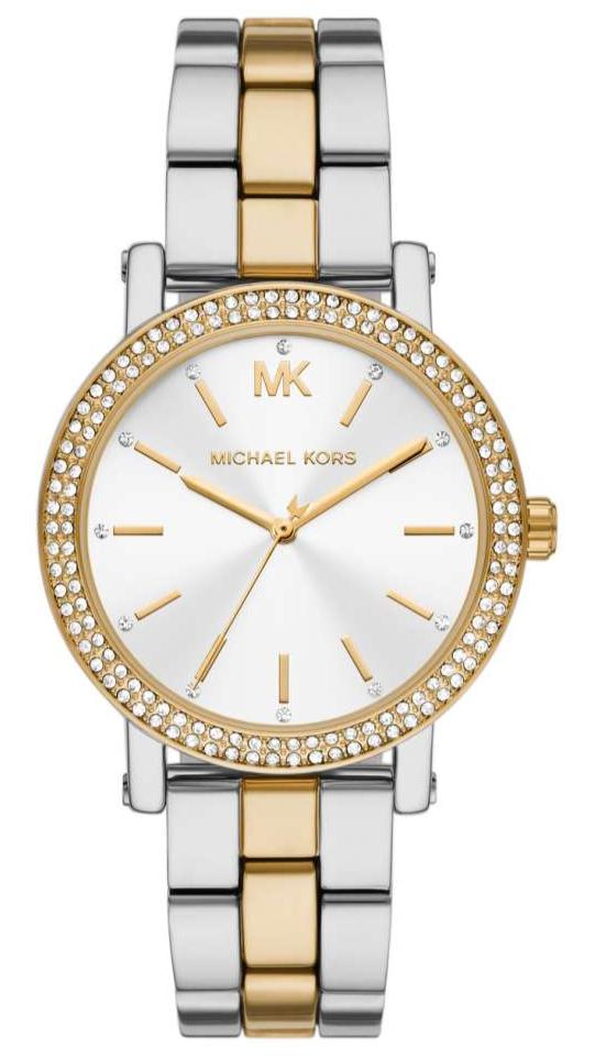 Michael Kors Corey Analog Silver Dial Two Tone Steel Strap Watch for Women - MK7348 Buy Now By Michael Kors