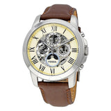 Fossil Grant Automatic White Dial Brown Leather Strap Watch for Men - ME3027 Buy Now By Fossil