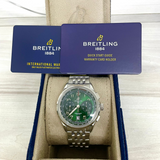 Breitling Premier B01 Chronograph 42 Green Dial Silver Steel Strap Watch for Men - AB0145371L1A1 Buy Now By Breitling
