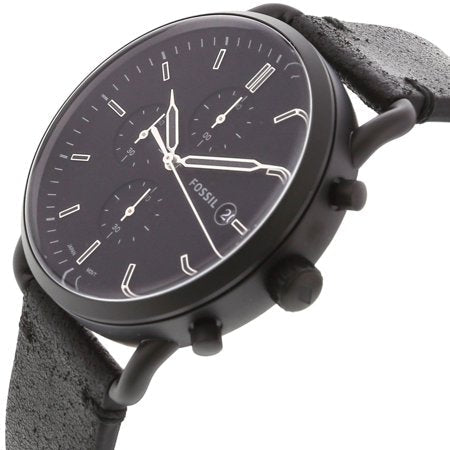 Fossil Commuter Black Dial Black Leather Strap Watch for for Men - FS5504 Buy Now By Fossil