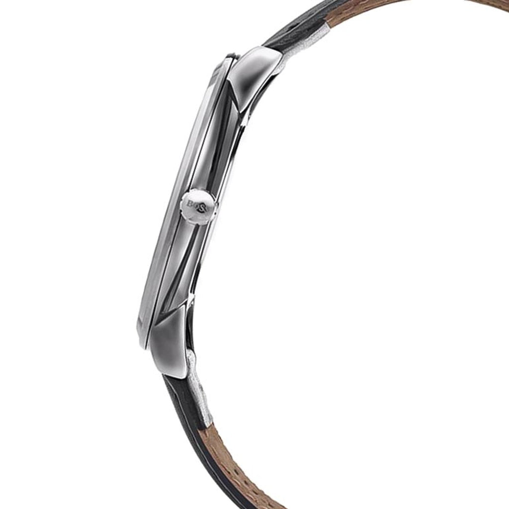 Hugo Boss Horizon Blue Dial Grey Leather Strap Watch for Men - 1513539 Buy Now By Hugo Boss