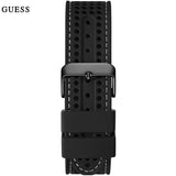 Guess Fleet Chronograph Black Dial Black Rubber Strap Watch for Men - W0971G1 Buy Now By Guess